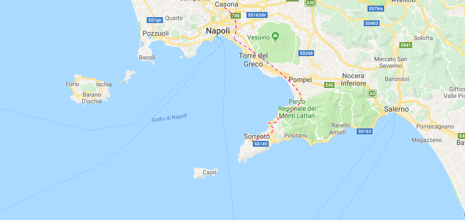 NAPLES TO SORRENTO BY BUS 