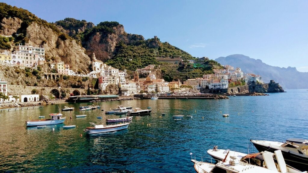 amalfi, italy, summer, nature, vacation, mediterranean, coast, town